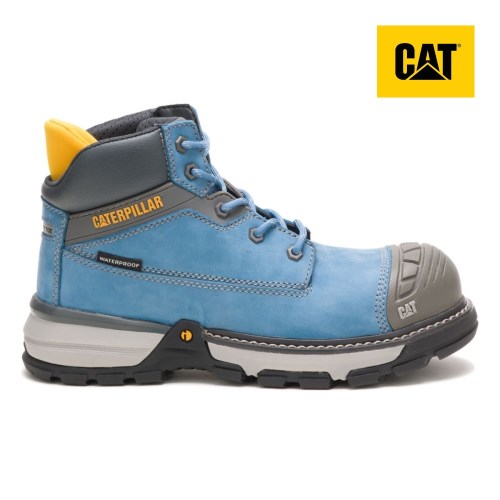 Caterpillar Excavator Superlite Waterproof Nano Toe Werkschoenen Dames Blauw (BSVI.NL)